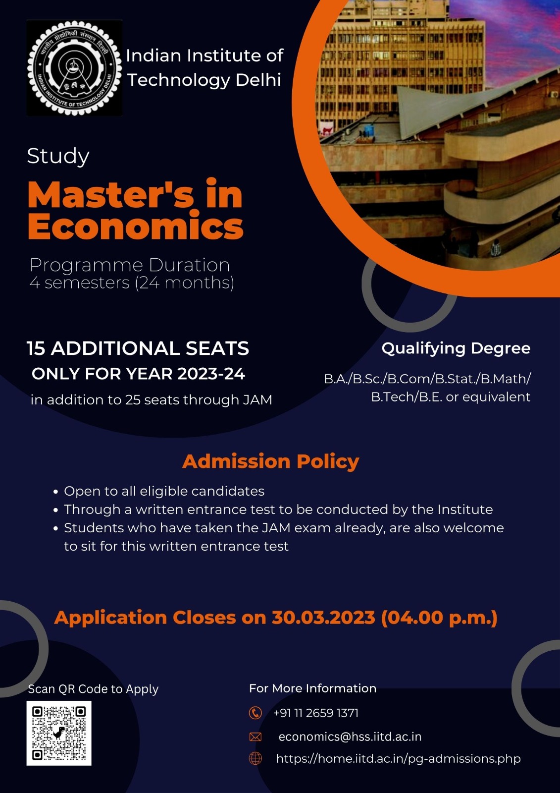 Master in Public Policy IIT Delhi, Public policy course, admission 